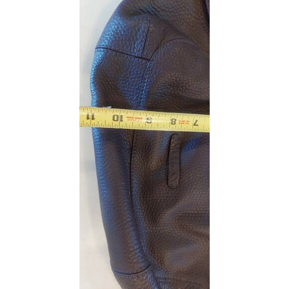 COLE HAAN Purple‎ Pebble Leather Large Bucket Hobo Shoulder Bag Purse Vtg - Picture 11 of 13